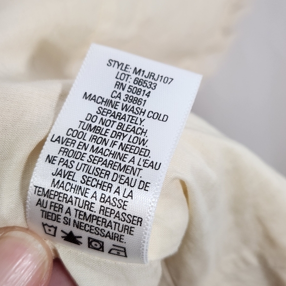 TAHARI Cream Laced Lined Top Blazer Blouse Jacket Long Sleeve - Picture 9 of 9